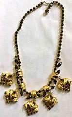 Black (jet) Navettes Necklace