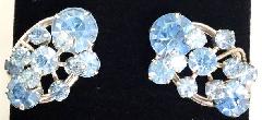 Blue Chatons Only Earrings Clip