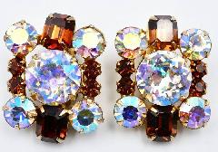 Topaz Emerald Cut Earrings Clip
