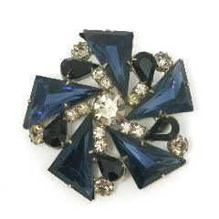 Blue Triangle Brooch
