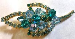 Blue Chatons Only Brooch