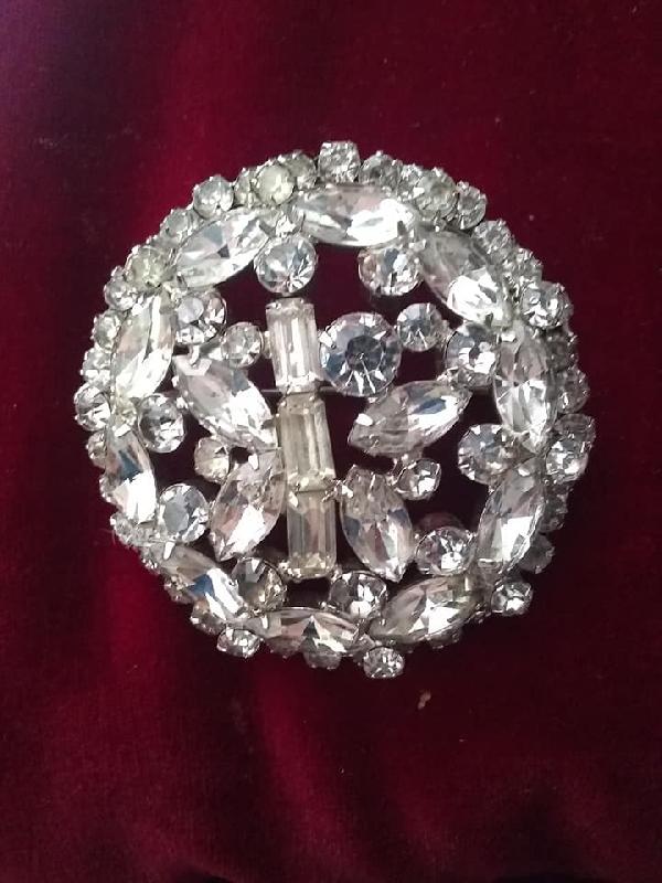 Front view of Clear Baguettes Brooch