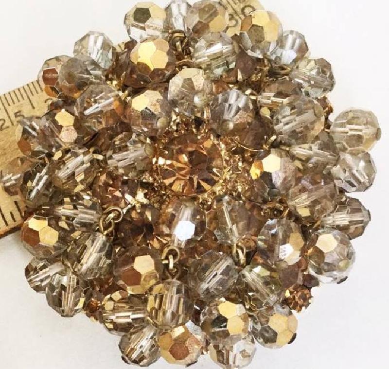 Front view of Topaz Chatons Only Brooch