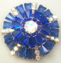 Blue Keystones Brooch