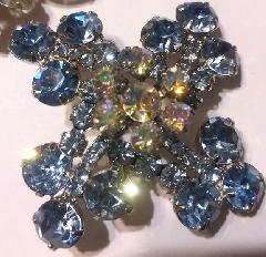 Blue Chatons Only Brooch
