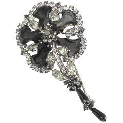 Gray (black Diamond) Anchor Brooch