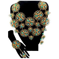 Multiple Colors Cabochons Bracelet Slave