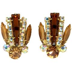 Topaz Keystones Earrings Clip