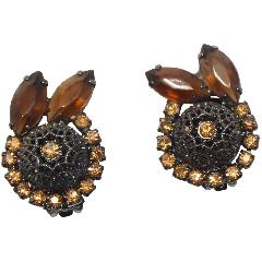 Topaz Navettes Earrings Clip