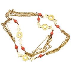 Orange Plastic Necklace