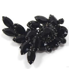 Black (jet) Navettes Brooch