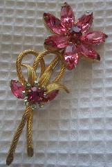 Pink Navettes Brooch