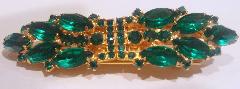 Green Navettes Dress Clip