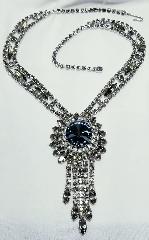 Gray (black Diamond) Navettes Rivoli/Margarita Necklace