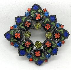 Black (jet) Cabochons Molded/Cut Brooch