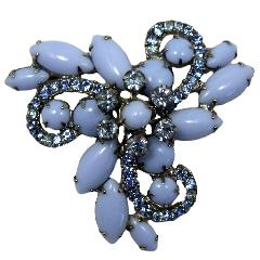 Blue Cabochons Brooch