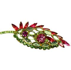 Green Navettes Brooch