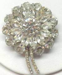 Clear Navettes Brooch