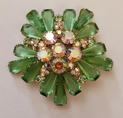 Green Pentagon Brooch