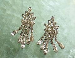 Clear Baguettes Earrings Clip