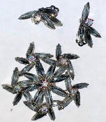 Gray (black Diamond) Cabochons Brooch