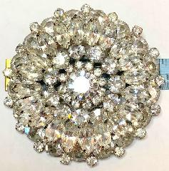 Clear Navettes Brooch