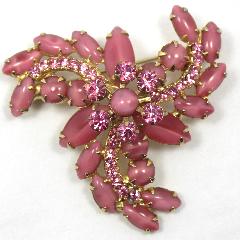 Pink Navettes Brooch