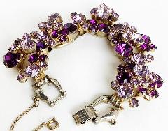 Purple (cardinal) Chatons Only Bracelet 5 Link