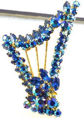 Blue Navettes Brooch
