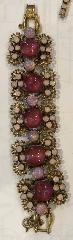 Pink Cabochons Bracelet 5 Link