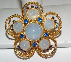 Multiple Colors Cabochons Pin Pendant