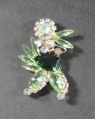 Green Pear Brooch