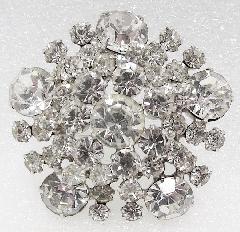 Clear Chatons Only Brooch