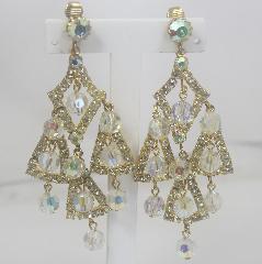 Clear Chatons Only Earrings Clip