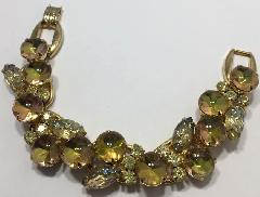 Yellow Cabochons Multi-Color/Shaded Bracelet 5 Link