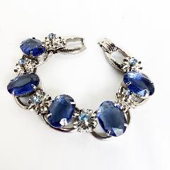 Blue Oval Bracelet 5 Link