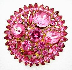 Pink Oval Brooch