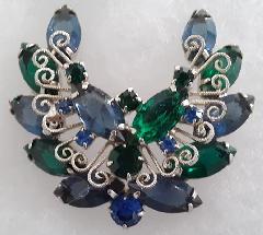 Multiple Colors Navettes Brooch