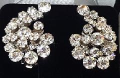 Clear Chatons Only Earrings Clip