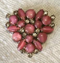 Pink Cabochons Brooch