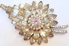 Clear Baguettes Brooch
