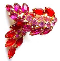 Multiple Colors Navettes Brooch