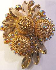 Topaz Navettes Brooch