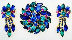 Multiple Colors Navettes Earrings Clip