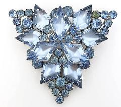 Blue Diamond Frosted Brooch