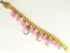 Pink Pear Givre Bracelet Flat Fold Over