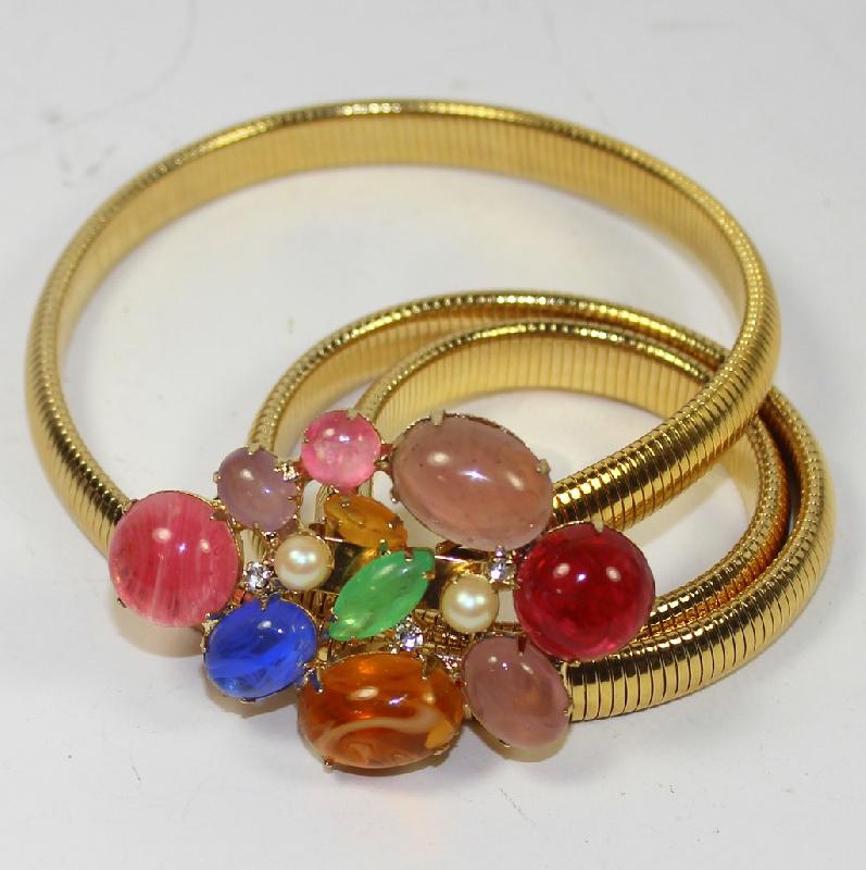 Front view of Pastel Cabochons Belt