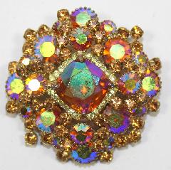 Topaz Square Brooch