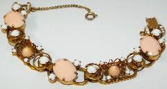 Pink Oval Bracelet 5 Link