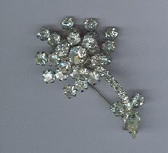Clear Pear Brooch